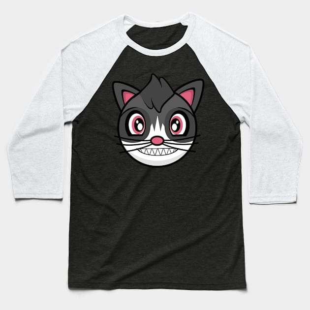 Laughing Cat Amanda Baseball T-Shirt by MOULE